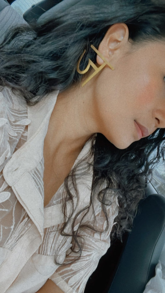 Personalized Alphabet Stud Earring (Big)