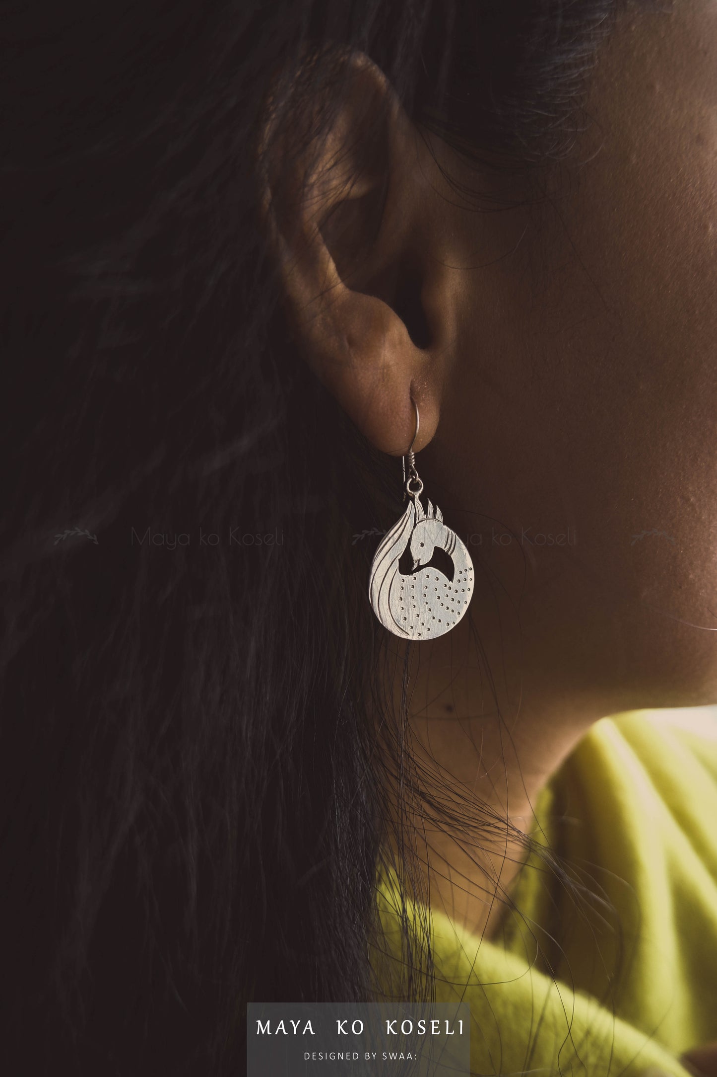 Peacock Drop Earring