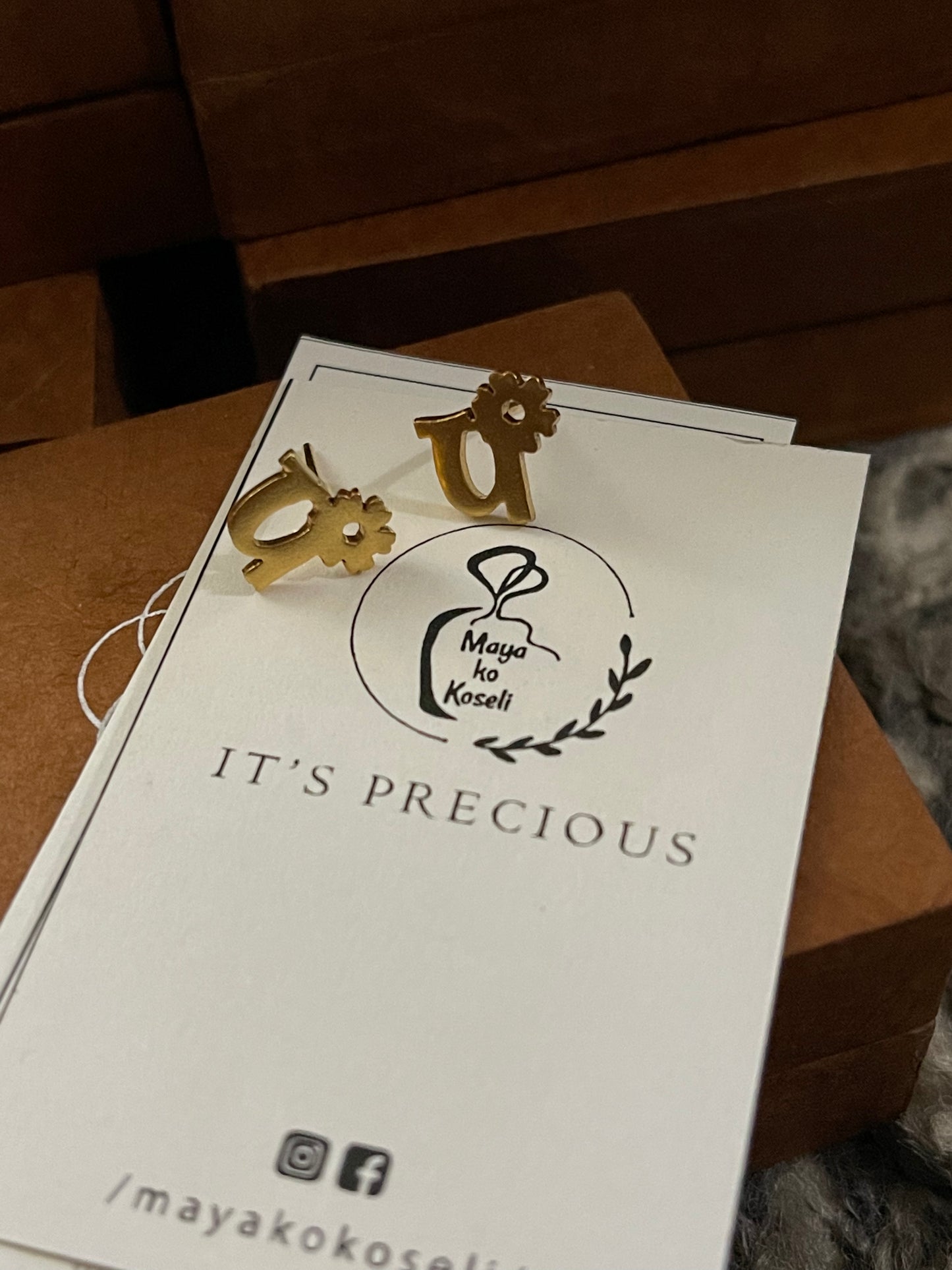 Personalized Alphabet Stud Earring (Small)