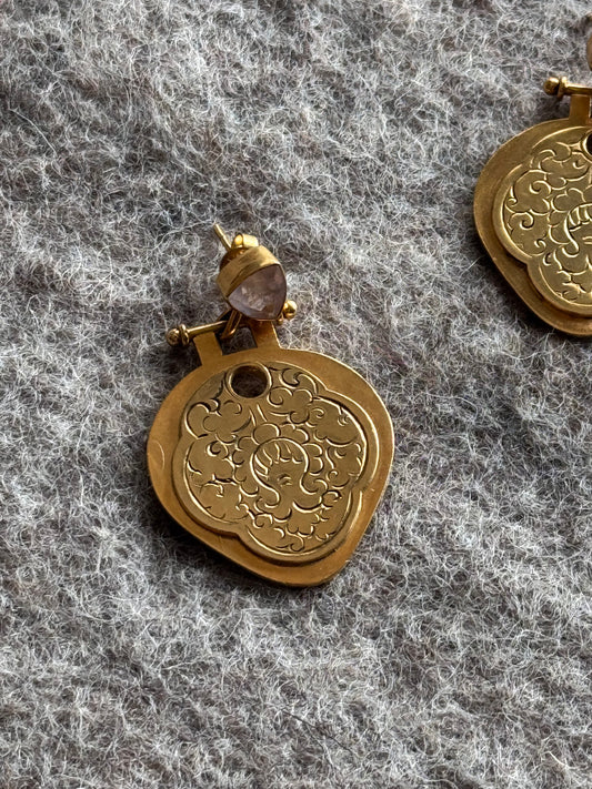 Shilāya (शिलाया) – Quartz Harmony Earrings