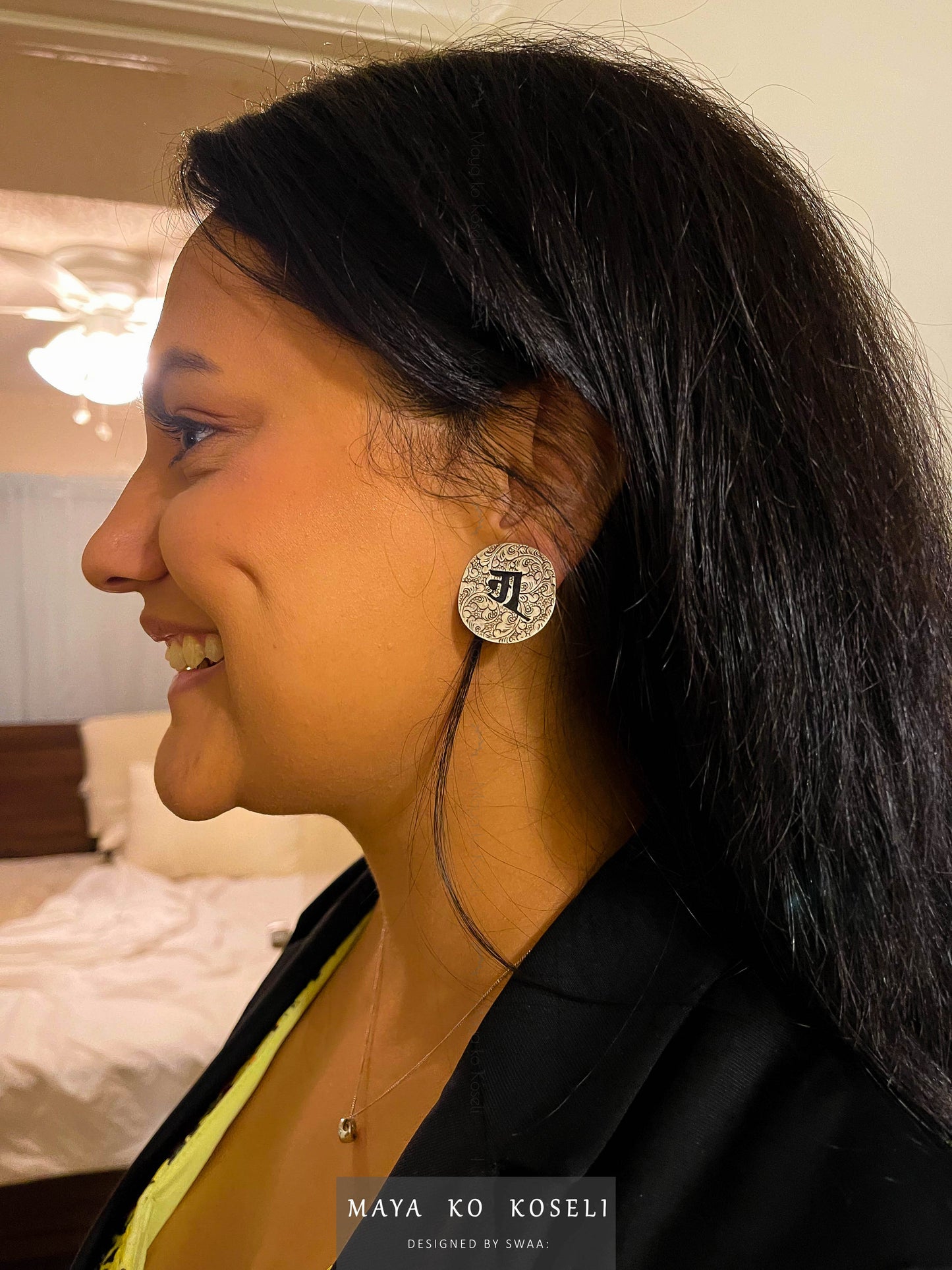 Personalized Sprin Pa Stud Earring