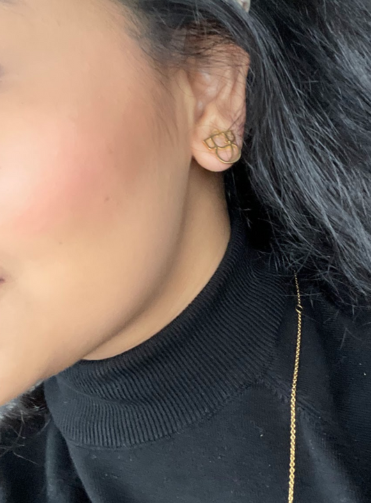 Ganesh Stud Earring (Gold Plated)